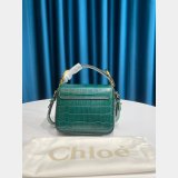 Chloé AAA+ 7 Star 6030 Blue C Bag In Embossed Croco Effect