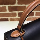 Gucci Knockoff 453188 GG Supreme Padlock Small Top Handle Bag