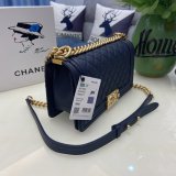 Perfect CC Le Boy Flap Bag caviar leather 25CM