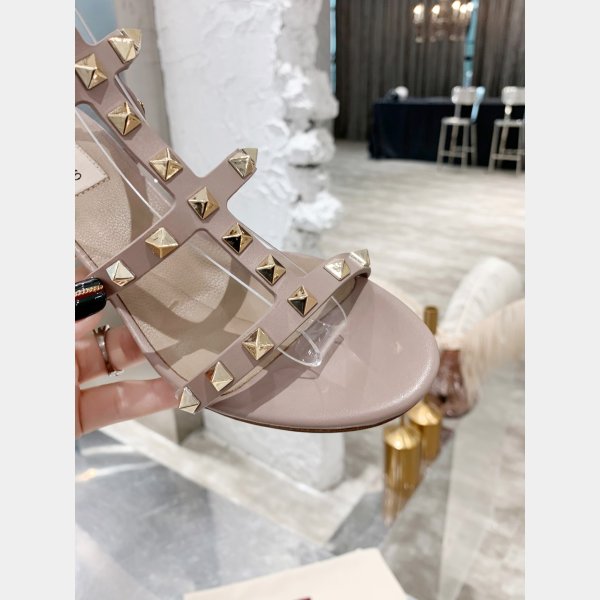 Best valentino ROCKSTUD CALFSKIN ANKLE STRAP SANDAL