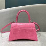 Balenciaga Cheap Women's Hourglass S top handle bag Pink