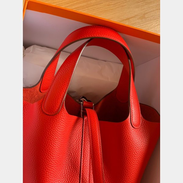 Hermes Knockoff Picotin Mm Clemens Fitting Red Bag