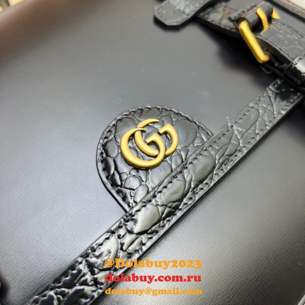 Knockoff Gucci Crocodile Trim Messenger Sales Online 702136 Bag