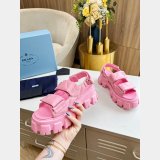 Buy New Cheap Prada Roman Platform Sandals Luxury Shoes