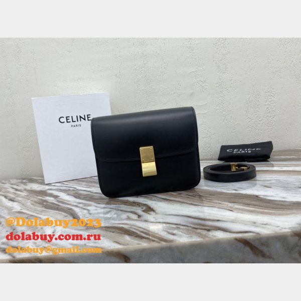 High Quality bag Celine Teen Classic Leather Shoulder Black Bag