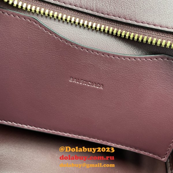 Best balenciaga cuag plain weave wine red