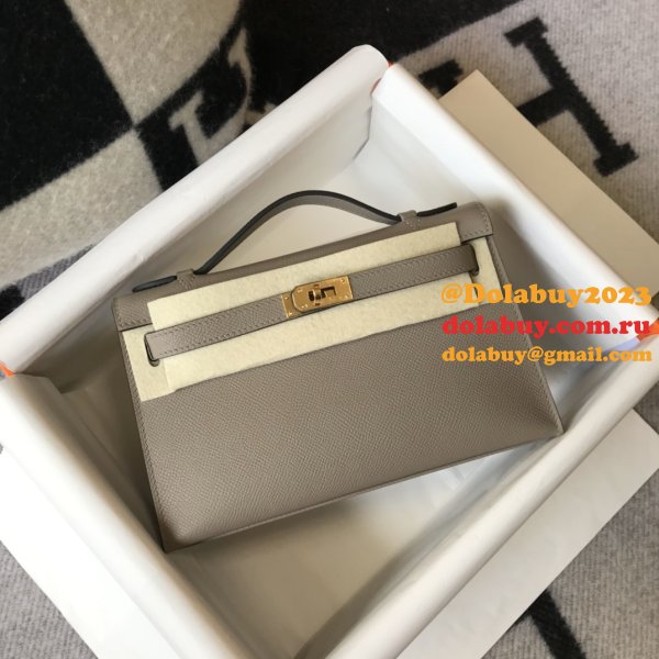 UK Hermes EPSOM LEATHER Mini Kelly Pouchette