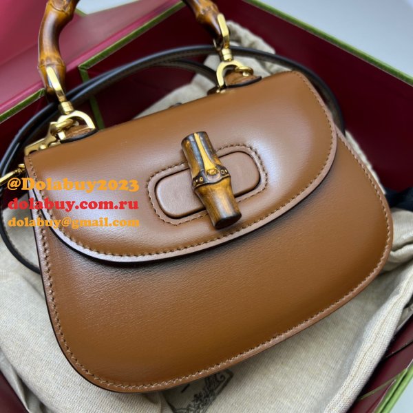 1:1 Cheap Gucci Fashion 686864 Mini top handle bag with Bamboo