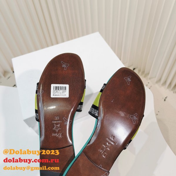 Replica MISS DIOR Flat Slipper DWAY SLIDE