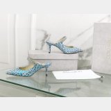 Animal Print Glitter Accents Mules Jimmy Choo Replica Shoes