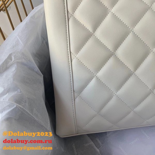 Shop CC Casual Style Calfskin Chain Leather Party White Replica