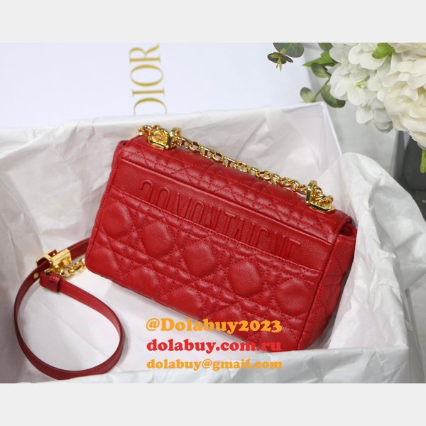 Perfect Dior Caro High Quality Red Bag