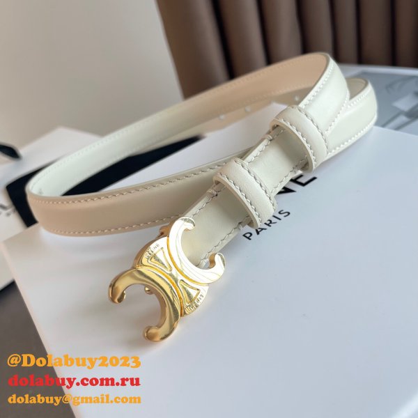 Designer 18mm Dupe Belt White Luxury