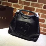 High Quality bags Gucci Best Soho Leather Tote shoulder 282309 Black bag