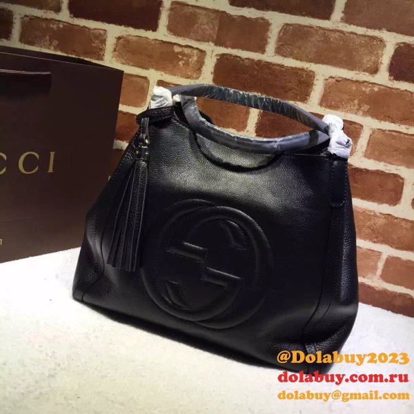 High Quality bags Gucci Best Soho Leather Tote shoulder 282309 Black bag