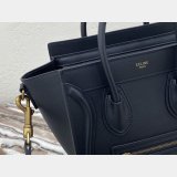 Celine Perfect Navy blue Luggage plain calfskin portable