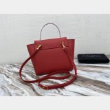 Celine Luxury nano belt red bag in grained calfskin