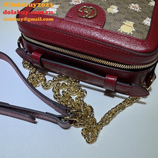 Luxury 1:1 Mirror Gucci 655596 Doraemon X Red Bag