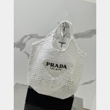 Perfect prada raffia woven tote bag large 1BG424