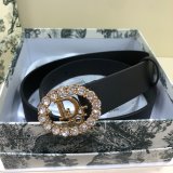 Wholesale Christian Dior AAA Belts 30mm Black Duplicate