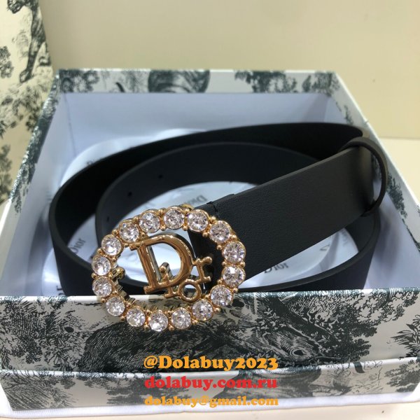 Wholesale Christian Dior AAA Belts 30mm Black Duplicate