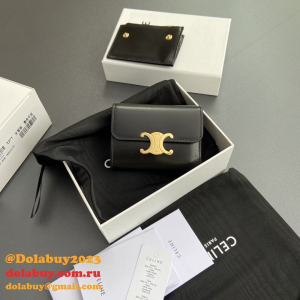 High Quality Designer CELINE TRIOMPHE short wallet