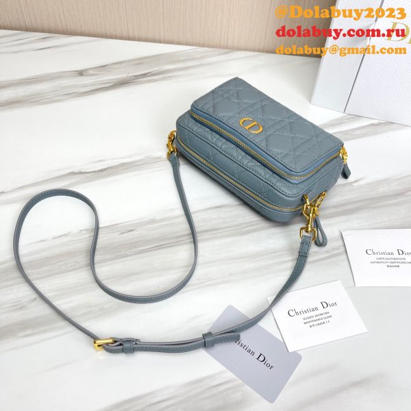 High Quality Dior Caro Bag Brown Supple Cannage Calfskin Fashion