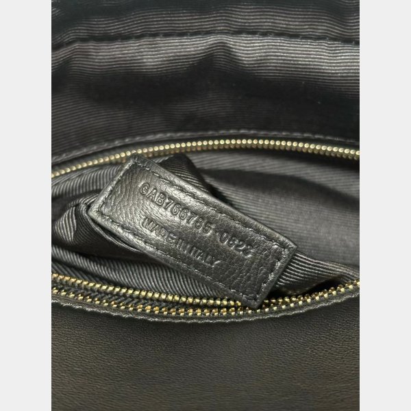 Designer Knockoffs Saint Laurent Lyia Zip Duffle Black 766785 Bag