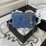 Vanity Inspired 1:1 Mirror Chain Fashion AP3204 Blue Bag