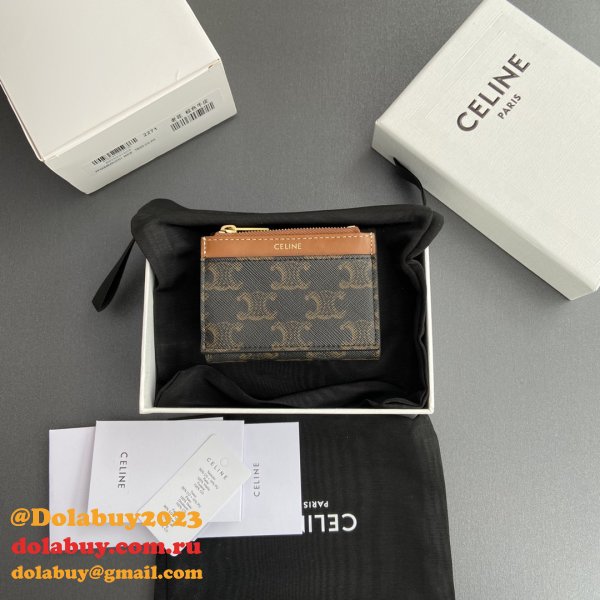 High Quality Designer CELINE TRIOMPHE short wallet