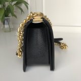 AAA+ CC Le Boy  Luxury Best Black Bags Caviar 25cm