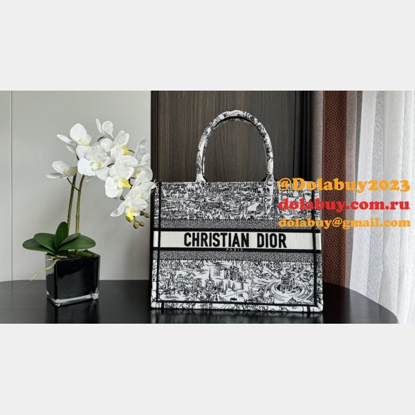 Fashion CD Book Tote Fake 36CM Christian Dior Bags