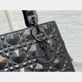 Christian Lady Dior 24cm AAA+ 1:1 Mirror Top Quality Black Bag