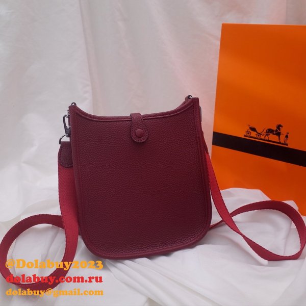 Hermes Evelyne Bag Pink Clemence leather Rose Tyrien Best