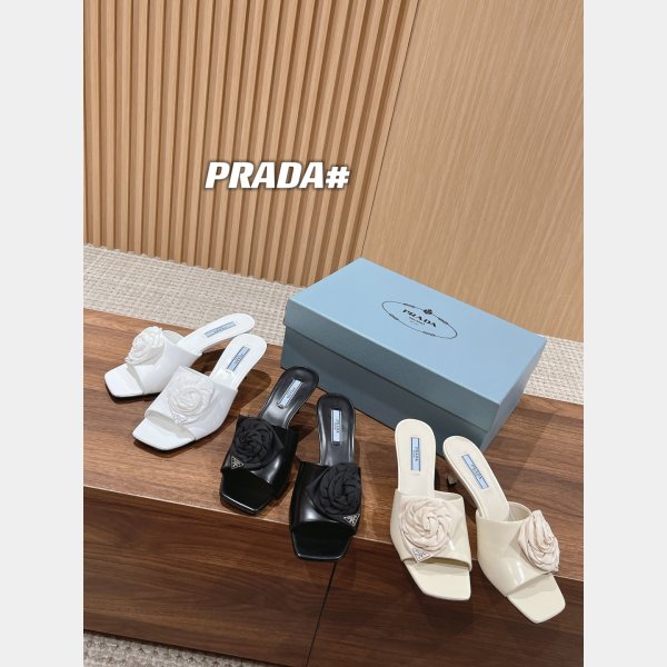 Designer Prada Luxurys Fashion 2023 High Heel Slippers