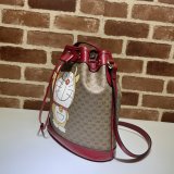 Wholesale Doraemon x Gucci small bucket 655597 red bag