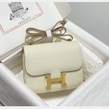 Hermes Constance Bag 18cm Epsom Leather Cream 1:1 Mirror