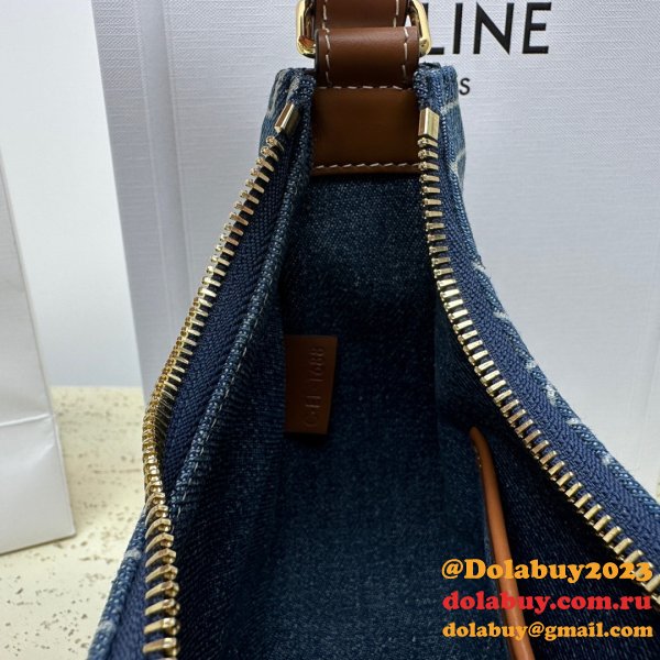 Celine Designer 1:1 Mirror Ava Denim 193952 Copy Bag