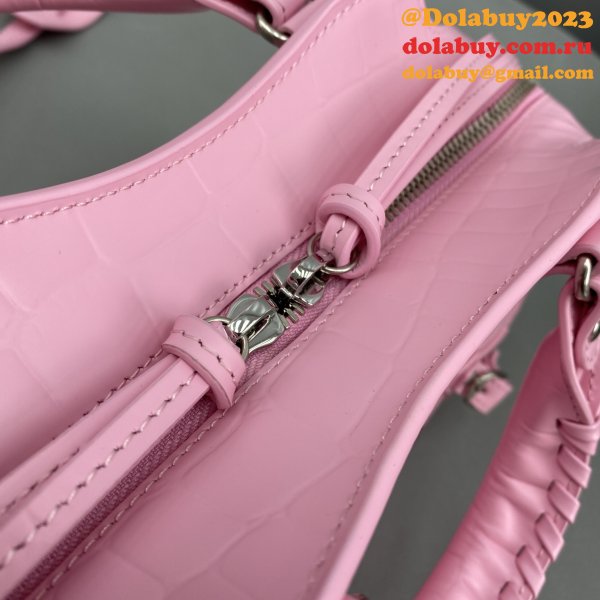 High Quality Balenciaga cuag pink crocodile bag Luxury