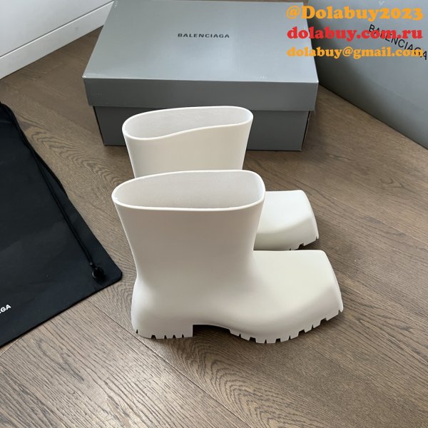 1:1 Mirror Balenciaga Luxury Trooper Rubber Boot 1:1 Mirror