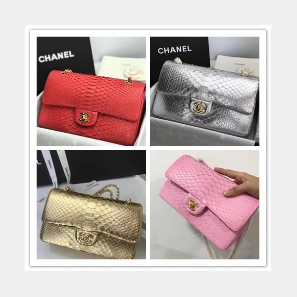 Luxury Perfect CC flap handbag snake skin 25.5cm