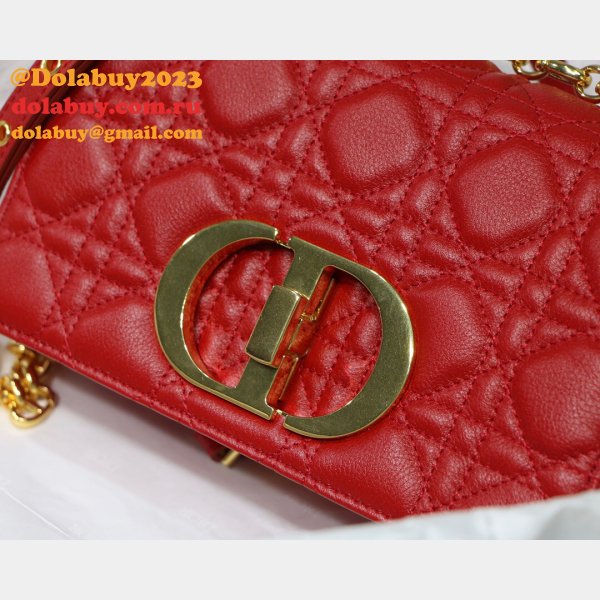 Perfect Dior Caro High Quality Red Bag