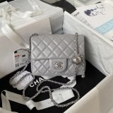 AAA+ CC CF mini classical AS1786 SILVER BALL bag