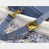 Luxury High Quality Dior Bobby Bag Blue Box Calfskin