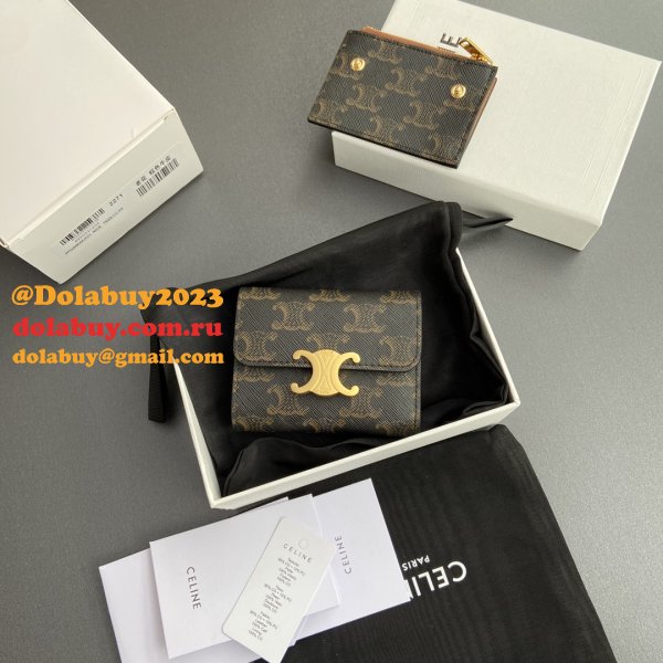 High Quality Designer CELINE TRIOMPHE short wallet