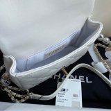 CC Knockoff Pearl CF Classic Flap 18cm Black/White Bags