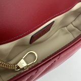 Gucci AAA+ Rosso Ancora GG Marmont Red Matelassé Chevron 476433/446744/443497 Bag