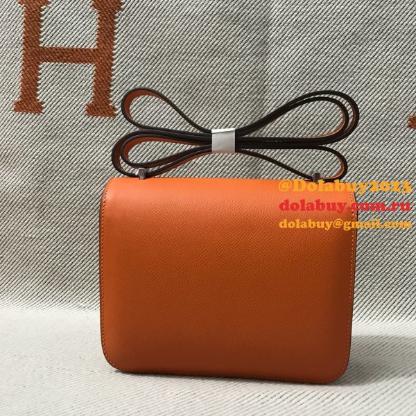 Hermes Constance Bag 18cm Epsom Leather Orange Luxury