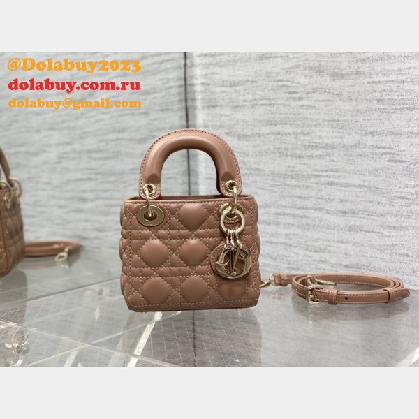 Luxury Fashion Dior Micro Lady 1:1 Mirror 12CM Bag