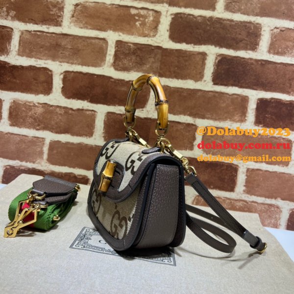 Best  1:1 Mirror Gucci Mini jumbo GG bag 686864 Bamboo